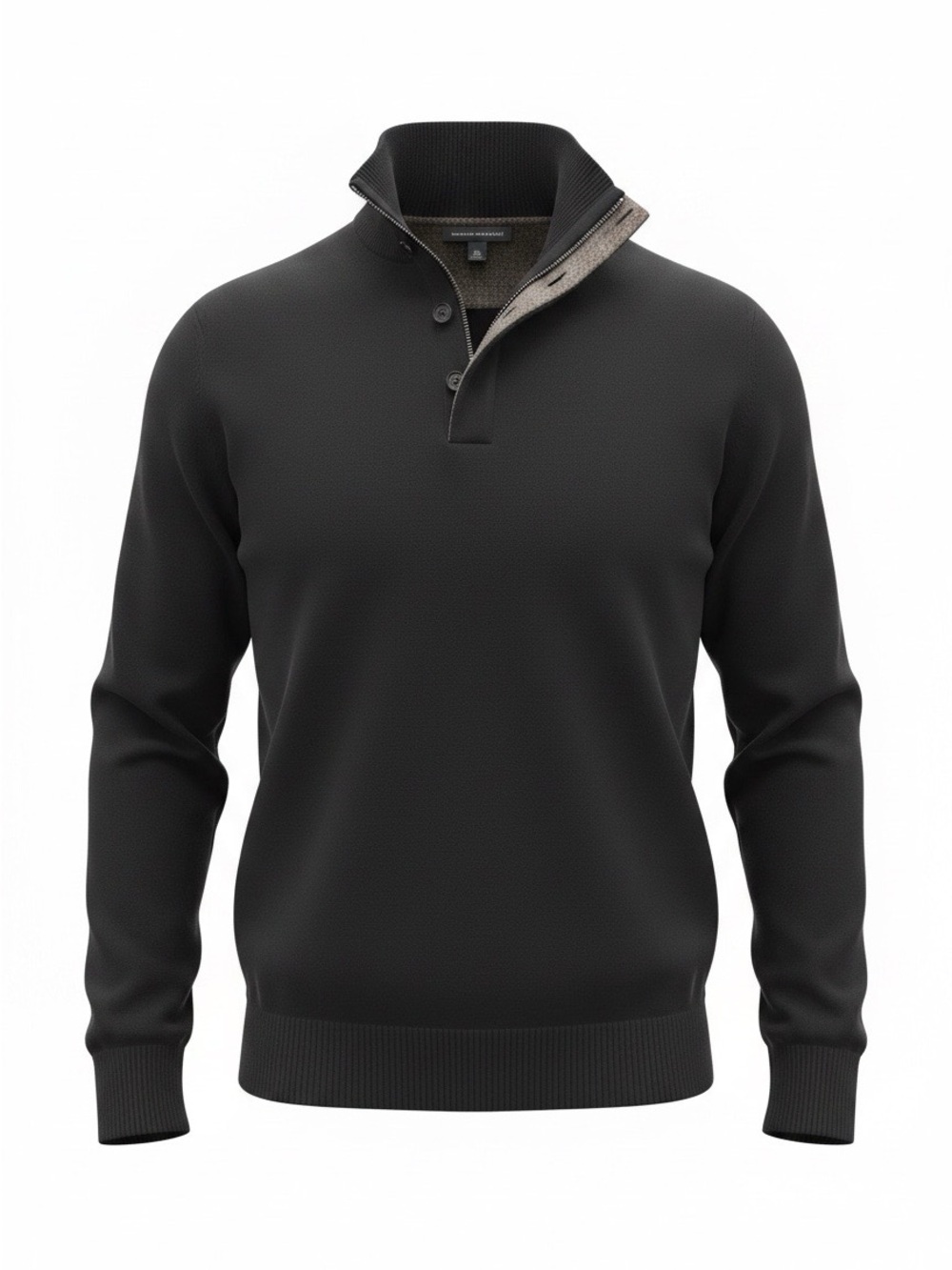 Banana Republic Men's Black Zip-Up Sweater